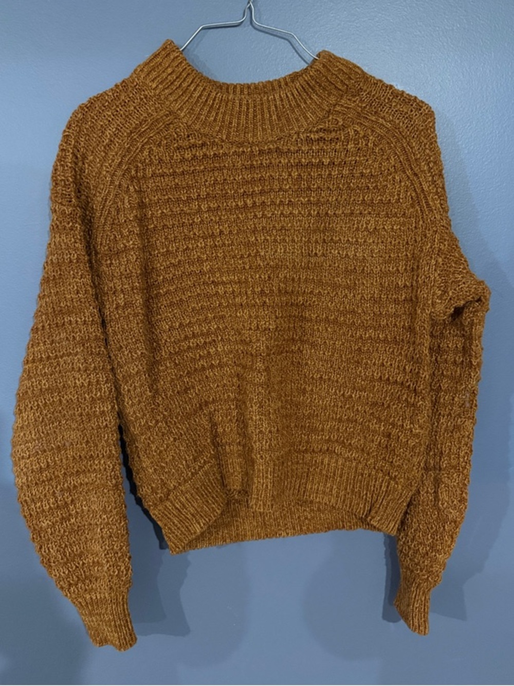 Universal Thread Women's Cowl Neck Sweater in Burnt Orange / Brown